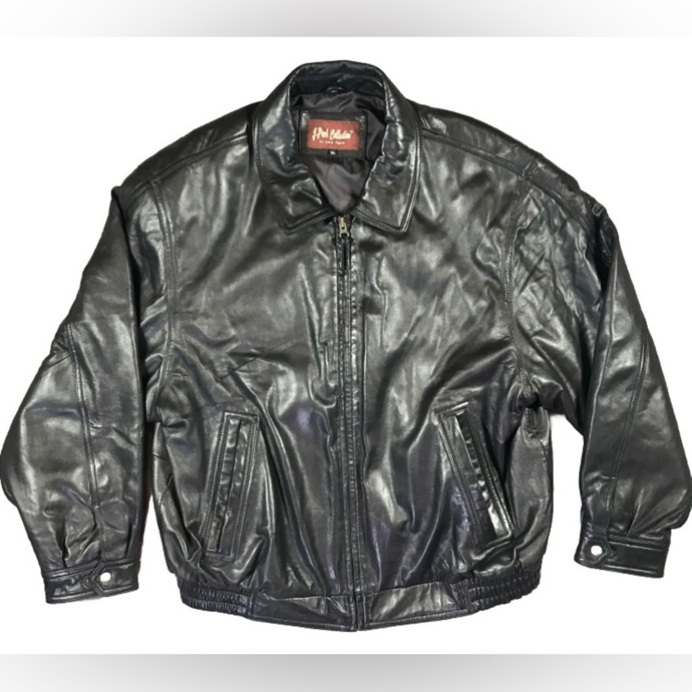 J. Park By Couture Collection Men's Soft Lambskin Leather SOFT Jacket Black XL